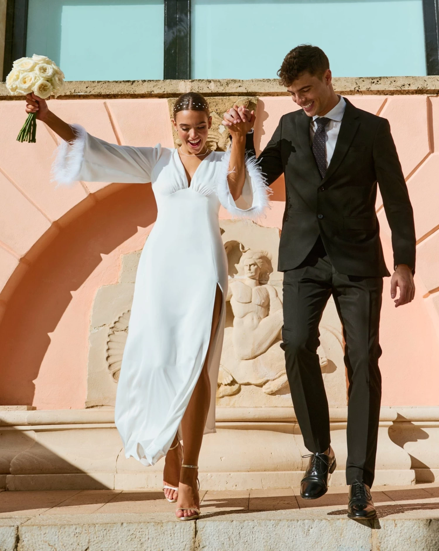 Vestido Marabú Blanco 12 Vestido Marabú Blanco - Imagen 10