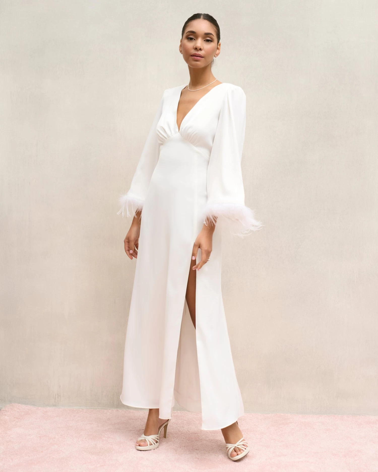 Vestido Marabú Blanco 3 Vestido Marabú Blanco