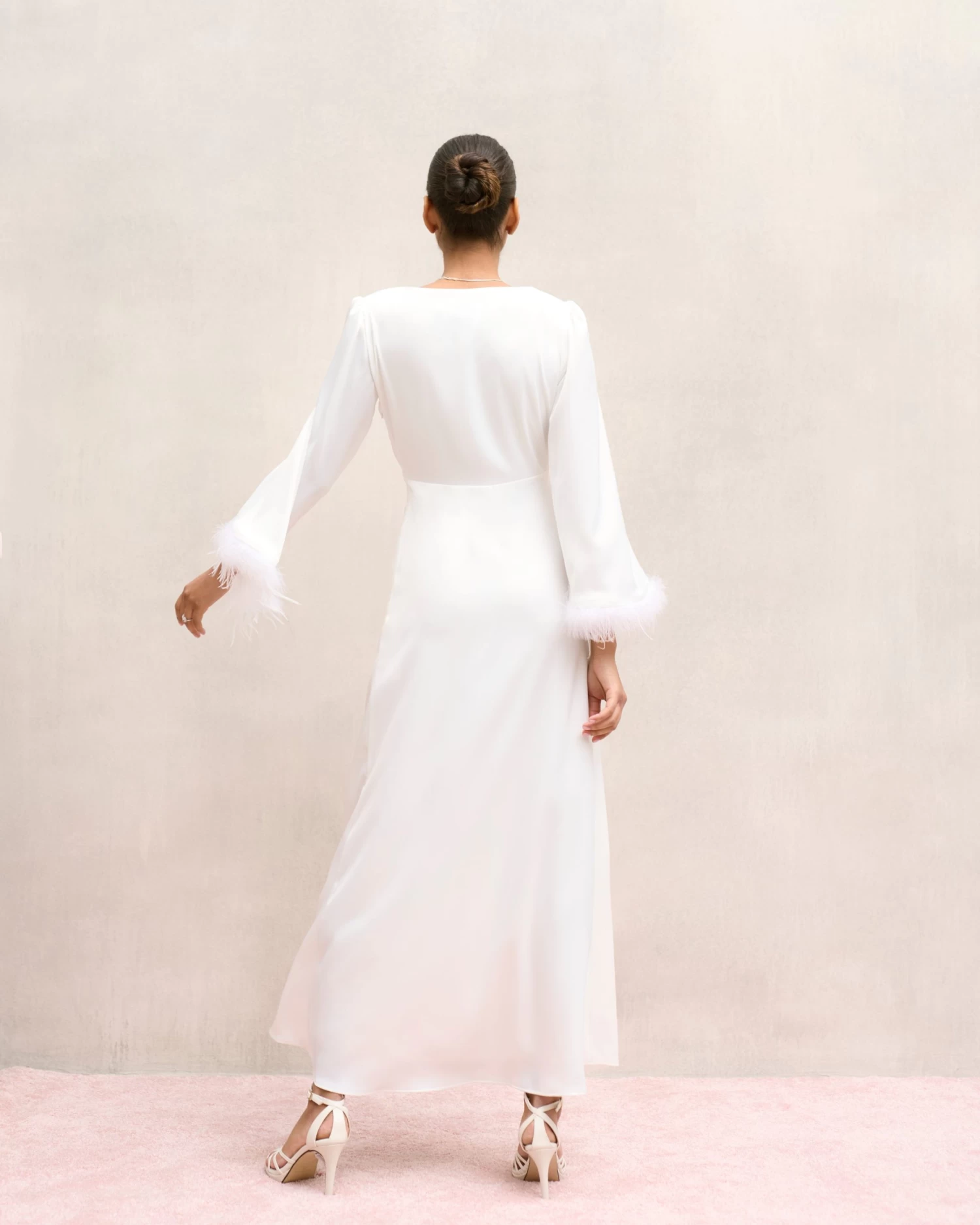 Vestido Marabú Blanco 4 Vestido Marabú Blanco - Imagen 2