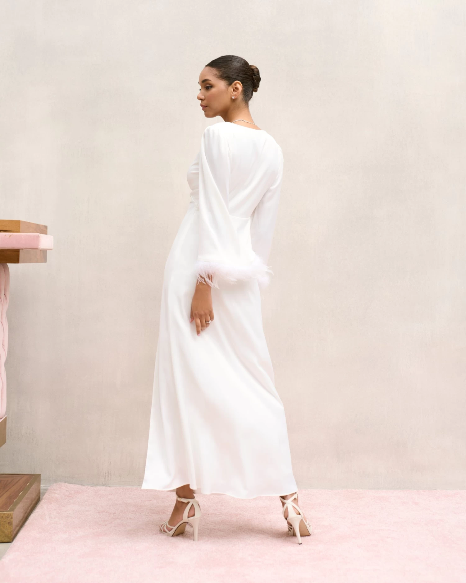 Vestido Marabú Blanco 9 Vestido Marabú Blanco - Imagen 7