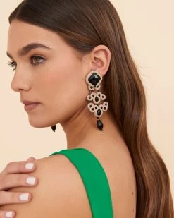 Pendientes Gótico Azabache Mármol De Musula