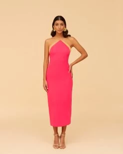 Vestido Pia Rosa Y Naranja