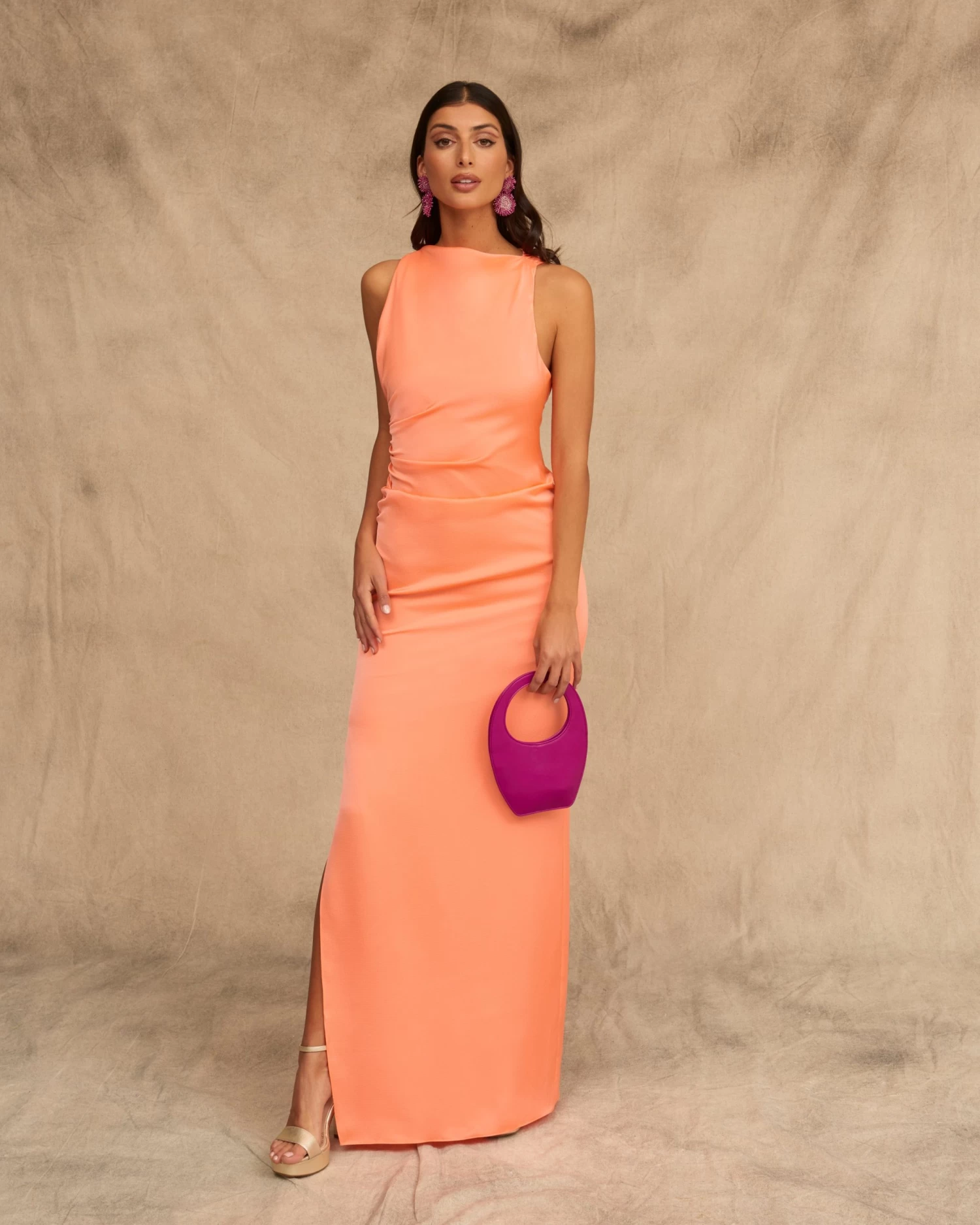 Vestido Renata Coral 3 Vestido Renata Coral