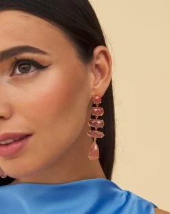 Pendientes Stones Paradise Rosa De Tiahra