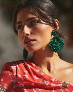 Pendientes Victoria Verde De Verbena