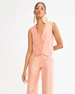 Chaleco Estoril Melocotón -Lady Pipa CHALECO NARANJA 3940