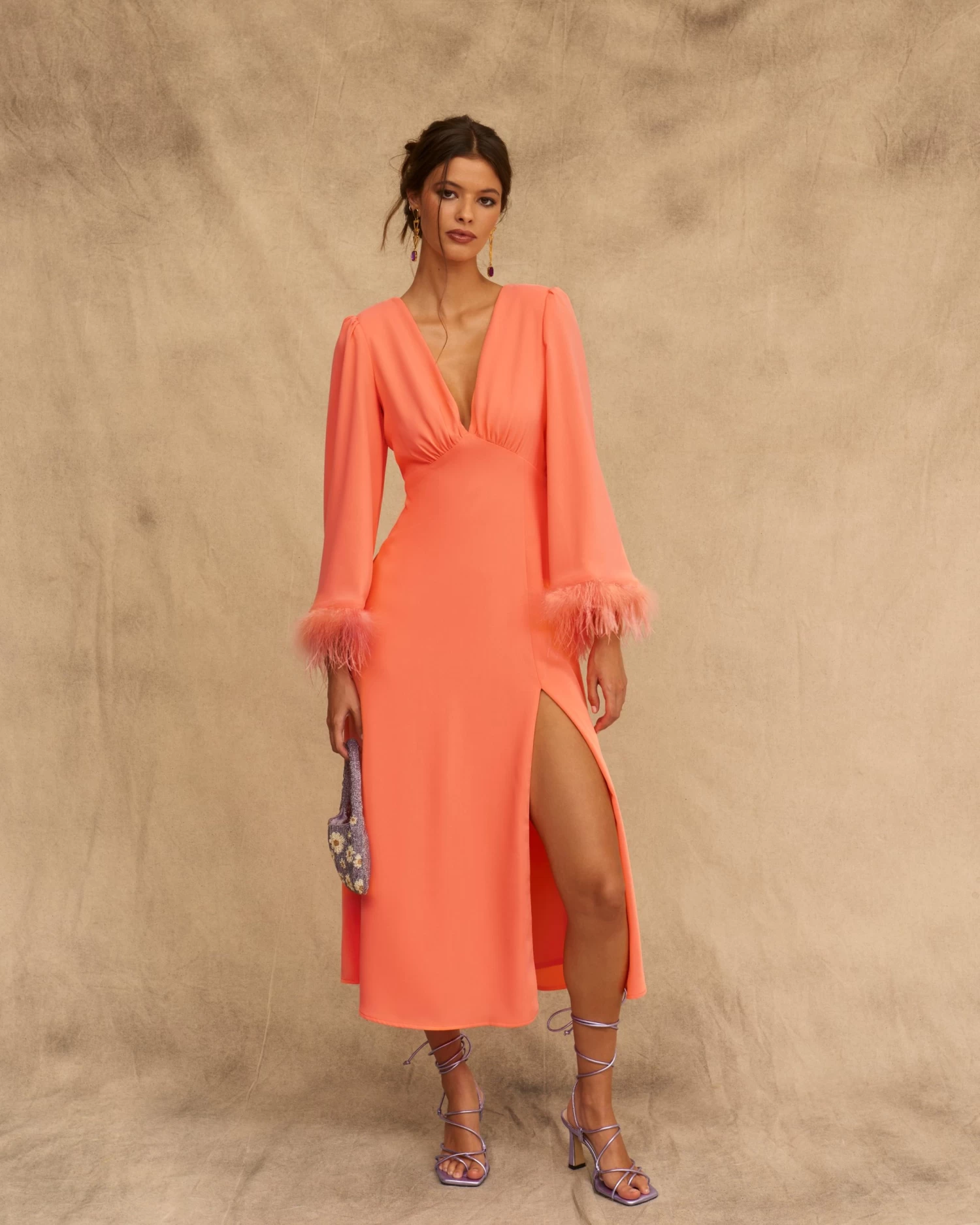 Vestido Marabú Coral 6 Vestido Marabú Coral - Imagen 4