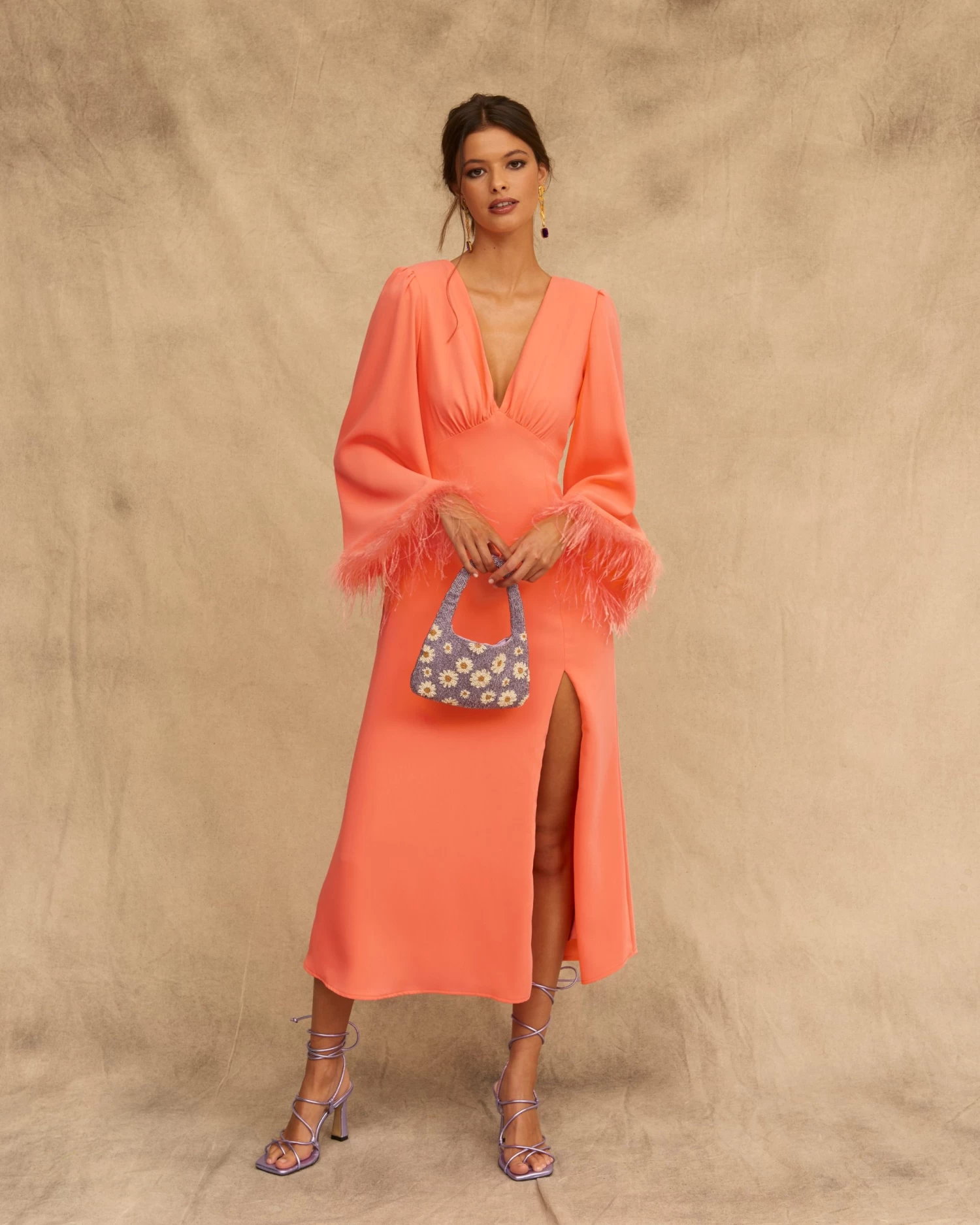 Vestido Marabú Coral 3 Vestido Marabú Coral