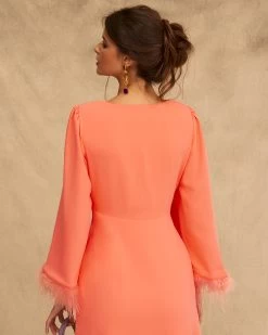 Vestido Marabú Coral 15 Vestido Marabú Coral -Lady Pipa Correccion 2023 04 03 1258