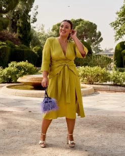 Vestido Anaís Jacquard Oliva -Lady Pipa DSC2363