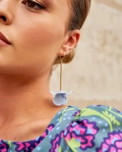 Pendientes Pétalos Largos Cielo De Malababa