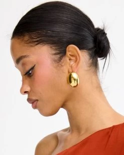 Pendientes Óvalo Dorado -Lady Pipa EBANO 1039 7e45ba19 2061 4e91 b6bf 94aed95c9529