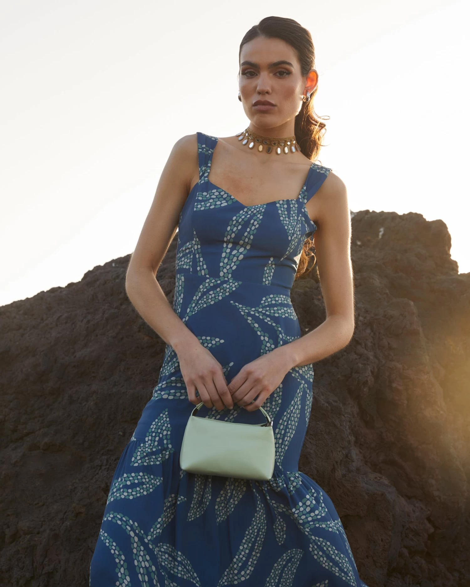 Vestido Creta Bogotá Azul 6 Vestido Creta Bogotá Azul - Imagen 4