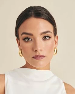 Pendientes Óvalo Dorado -Lady Pipa LOOK1 169