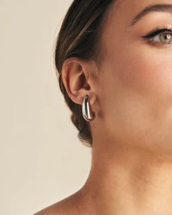 Pendientes Gota Plateado