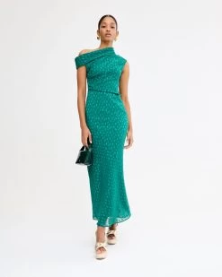 Vestido Margot Verde Botella -Lady Pipa MARGUERITE MIDI 0556