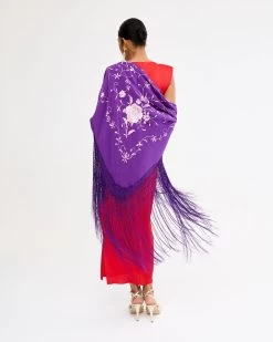 Mantón De Manila Morado -Lady Pipa NAZARE 0141