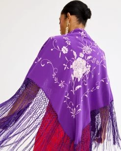 Mantón De Manila Morado