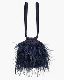 Bolso Bruna Plumas Azul Marino