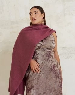 Chal De Mohair Ciruela