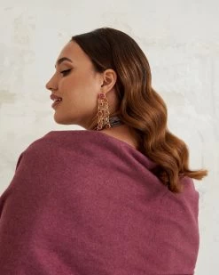 Chal De Mohair Ciruela -Lady Pipa WEB LOOK10 1252