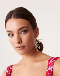 Pendientes Jazmín Plateado -Lady Pipa WEB LOOK18 18081