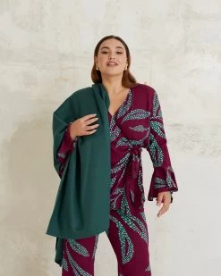 Chal De Mohair Azul Petróleo -Lady Pipa WEB LOOK35 2846