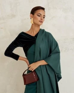 Chal De Mohair Azul Petróleo