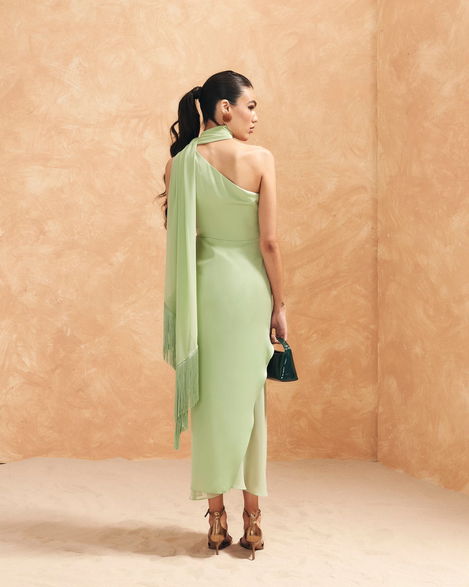 Vestido Casablanca Celadón 7 Vestido Casablanca Celadón - Imagen 5